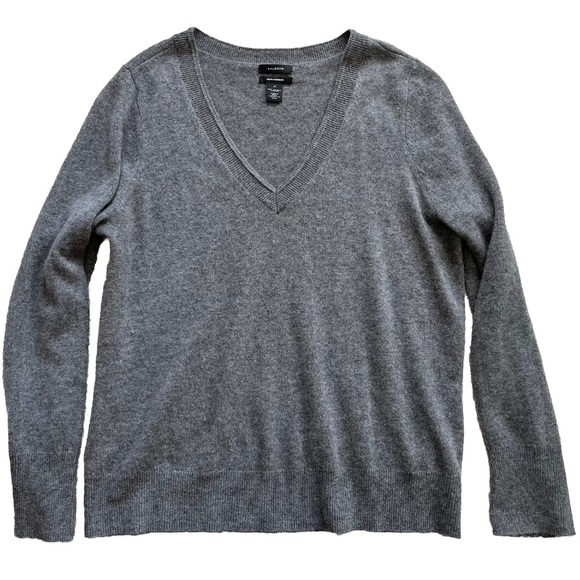 HALOGEN 100% CASHMERE GRAY V NECK SWEATER SIZE XL SOPHISTICATED CLASSIC - Picture 7 of 7